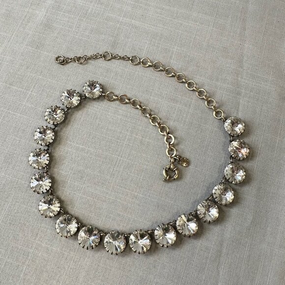J. Crew Clear Rhinestone Retro Necklace - Picture 15 of 15